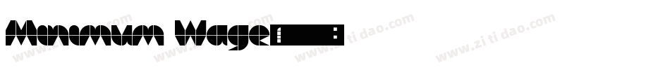 Minimum Wage字体转换